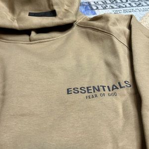 Light Brown essentials hoodie size M (open to offers) selling for less